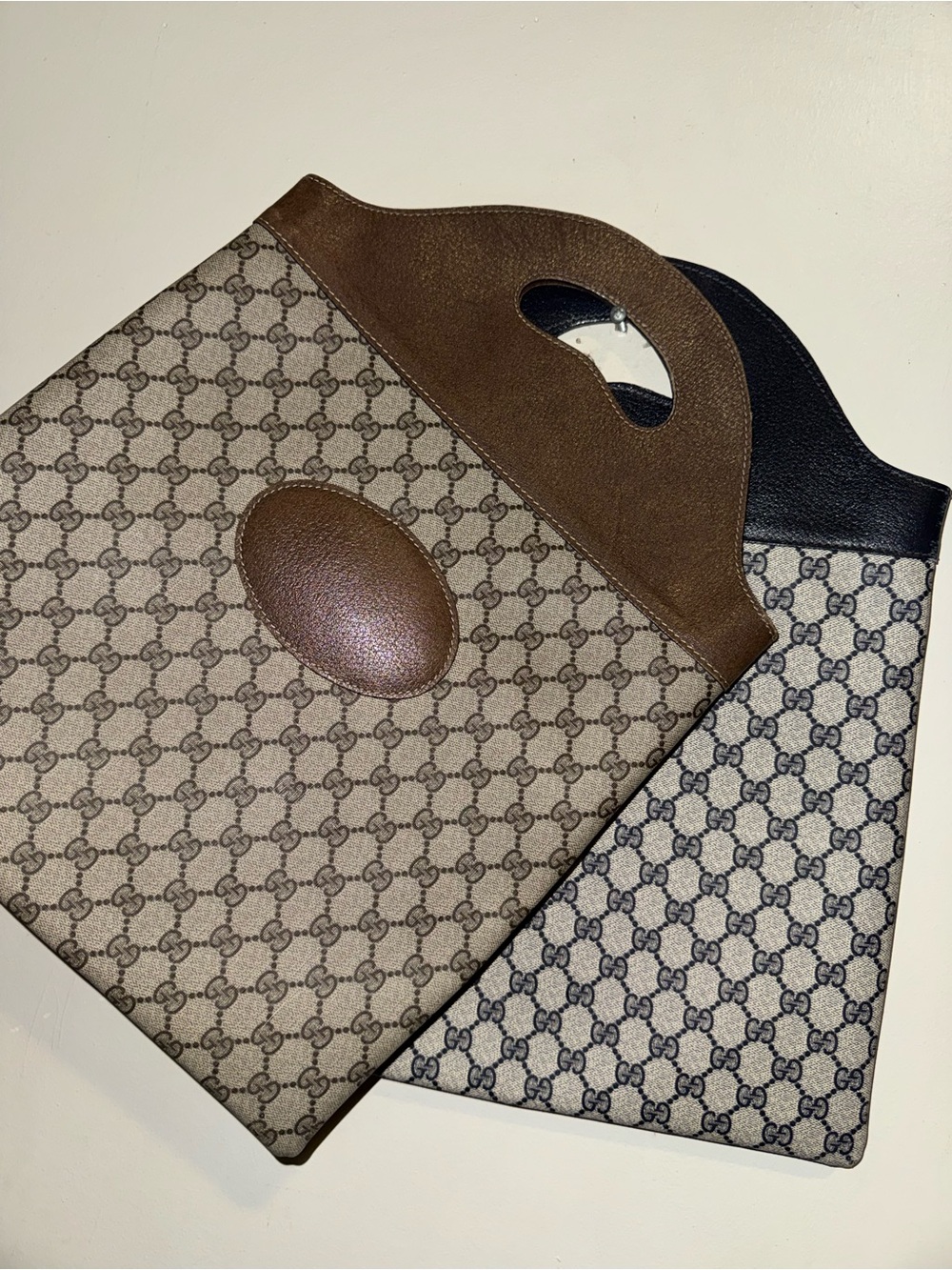 Vintage GUCCi GG Monogram Bag/Foldable Clutch/Tote